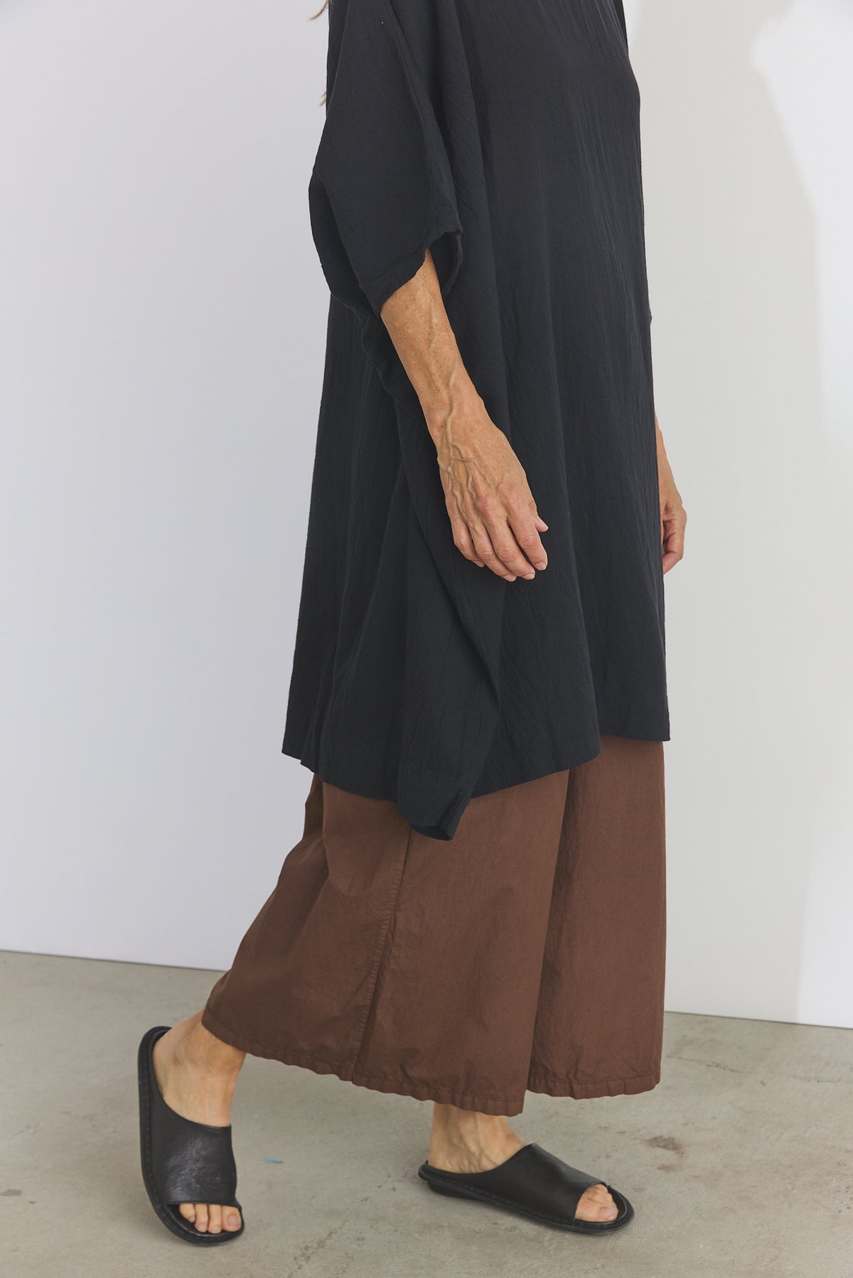 Corse Cotton Box Dress - Black