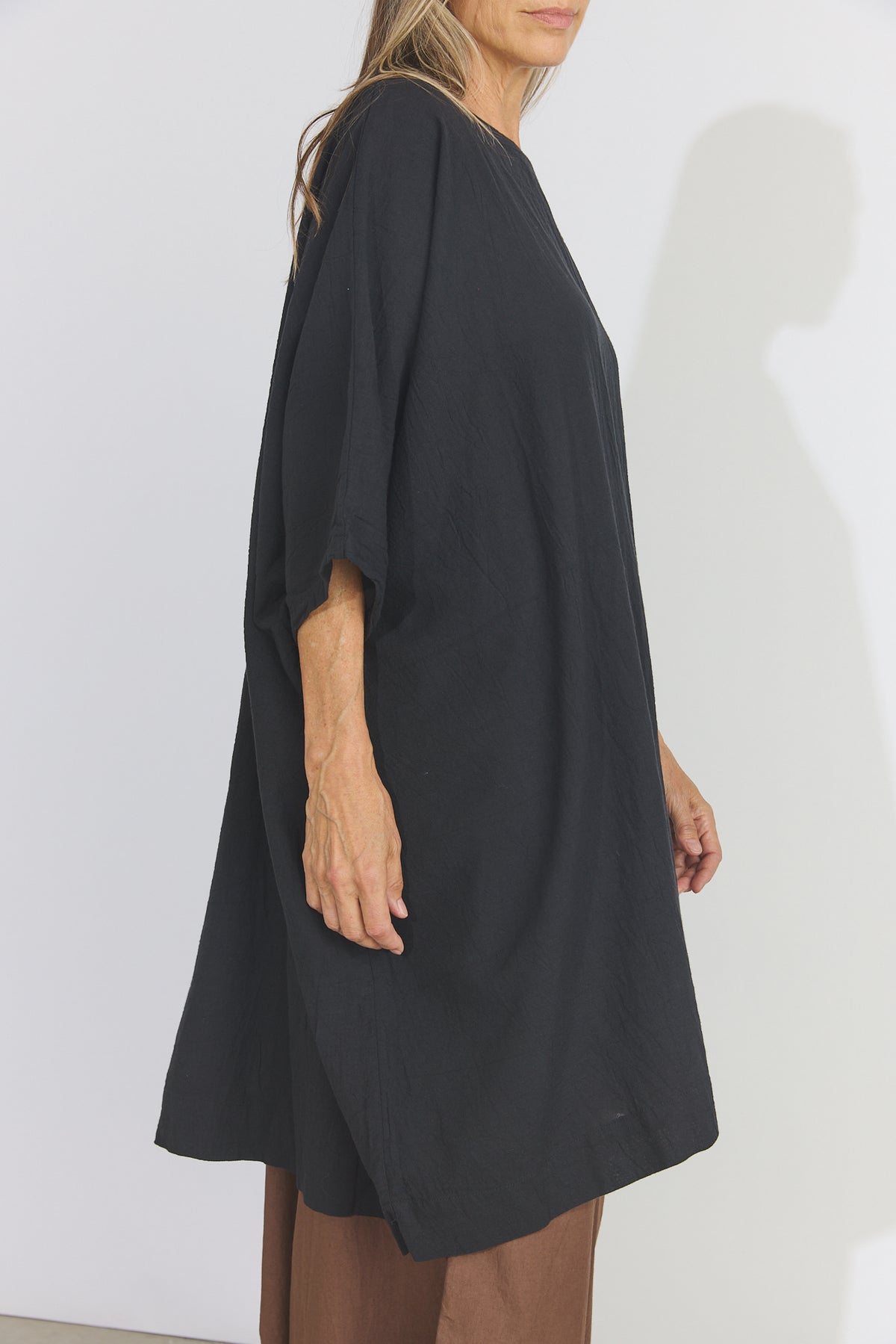 Corse Cotton Box Dress - Black