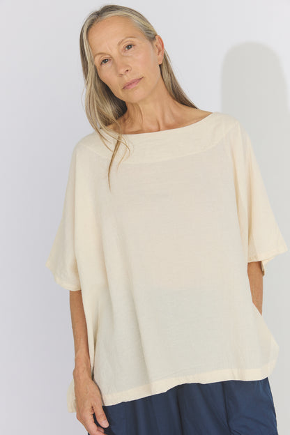 Corse Cotton Box Top - Cream