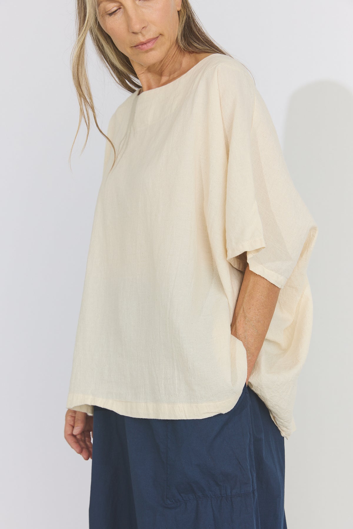 Corse Cotton Box Top - Cream