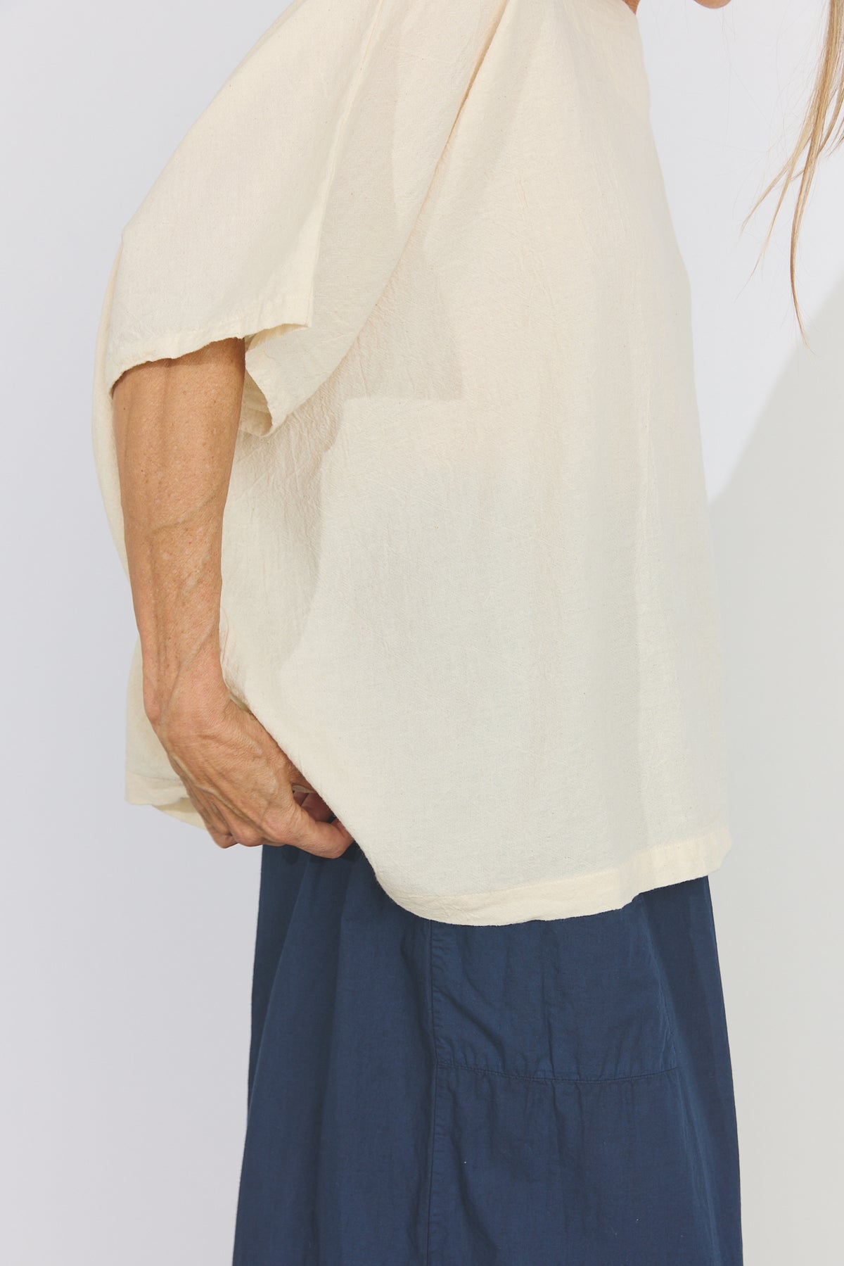 Corse Cotton Box Top - Cream