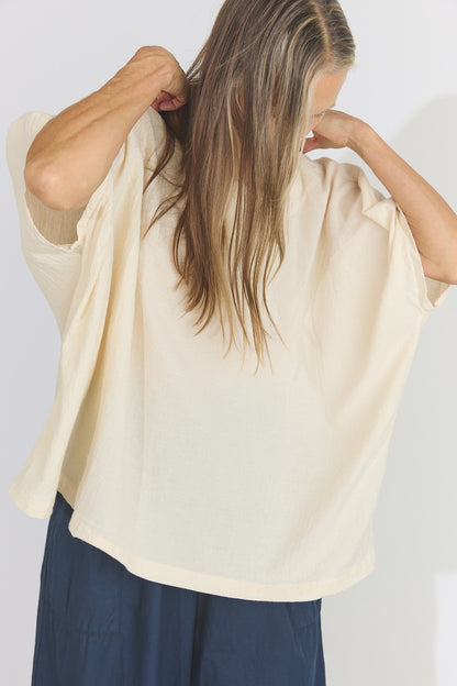 Corse Cotton Box Top - Cream