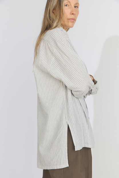 Bengal Stripe Loose-fitting Shirt - Off White