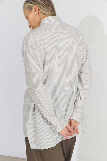 Bengal Stripe Loose-fitting Shirt - Off White