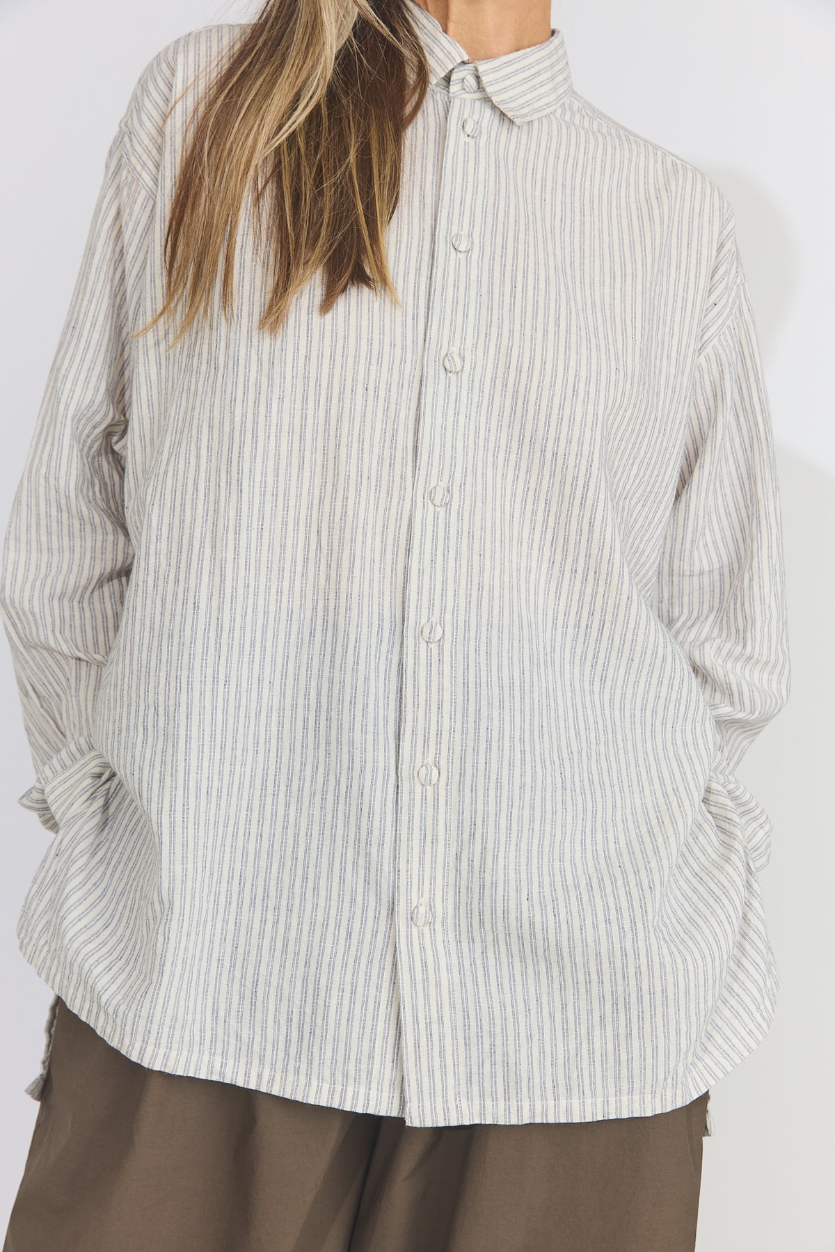 Bengal Stripe Loose-fitting Shirt - Off White