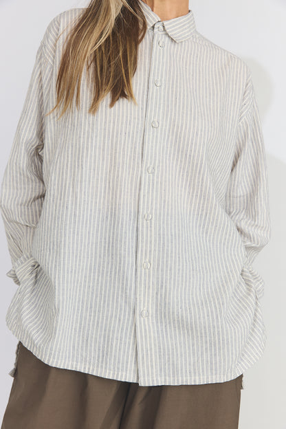 Bengal Stripe Loose-fitting Shirt - Off White