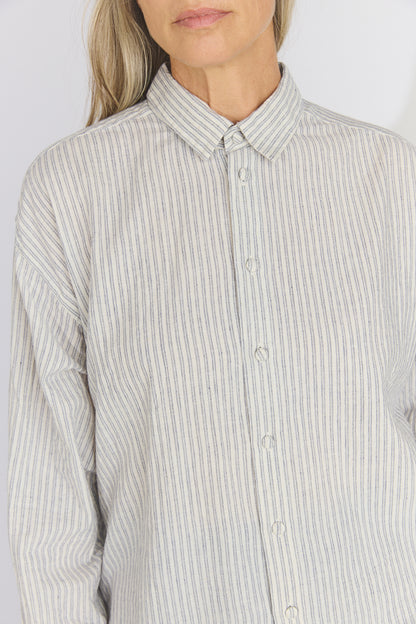 Bengal Stripe Loose-fitting Shirt - Off White