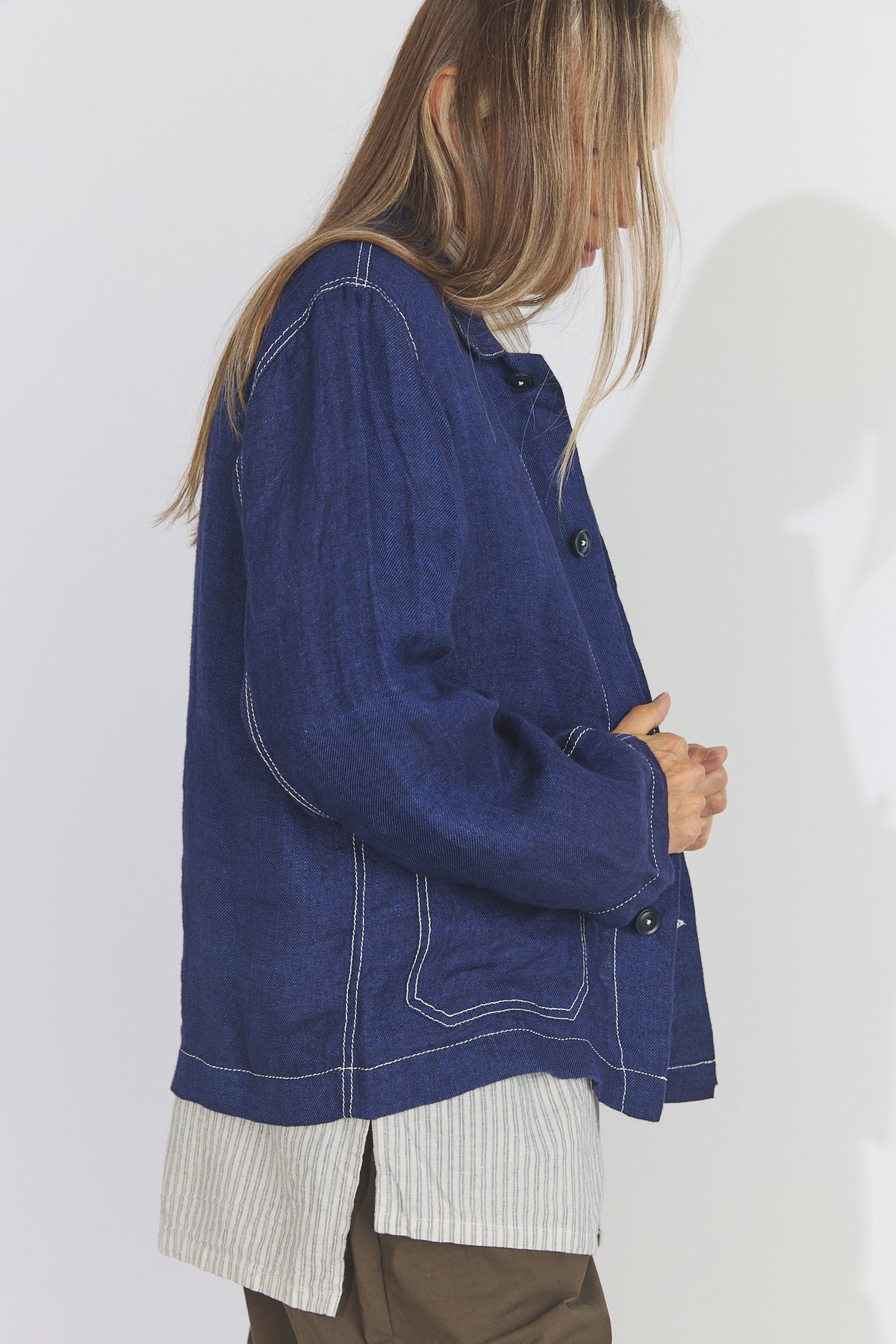 Teori Hemp Coverall Jacket - Navy
