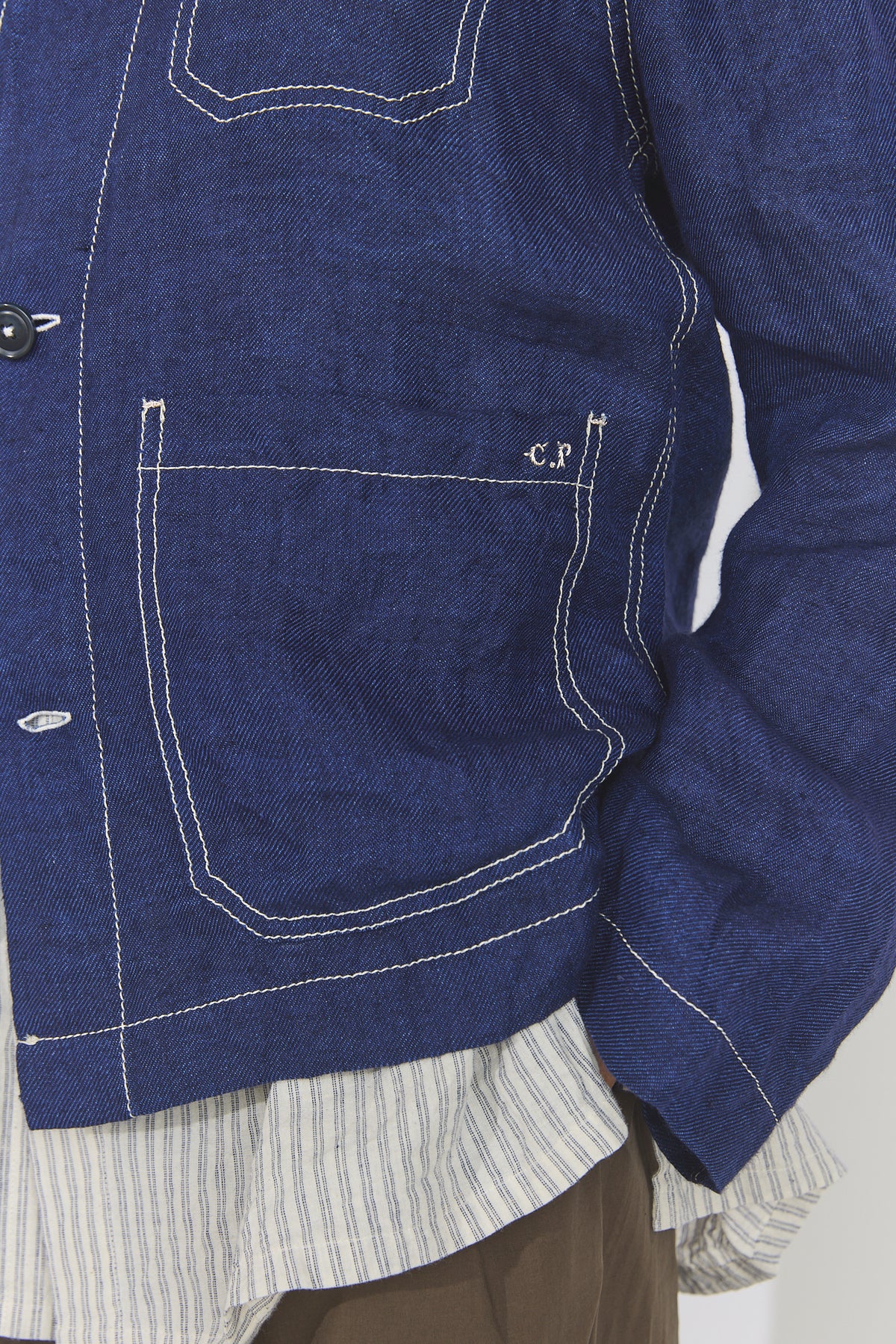 Teori Hemp Coverall Jacket - Navy