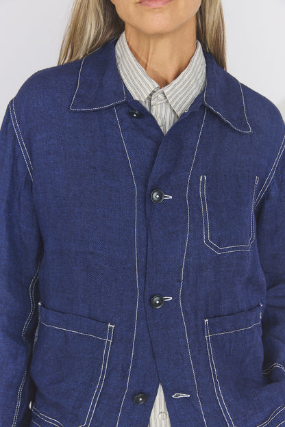 Teori Hemp Coverall Jacket - Navy