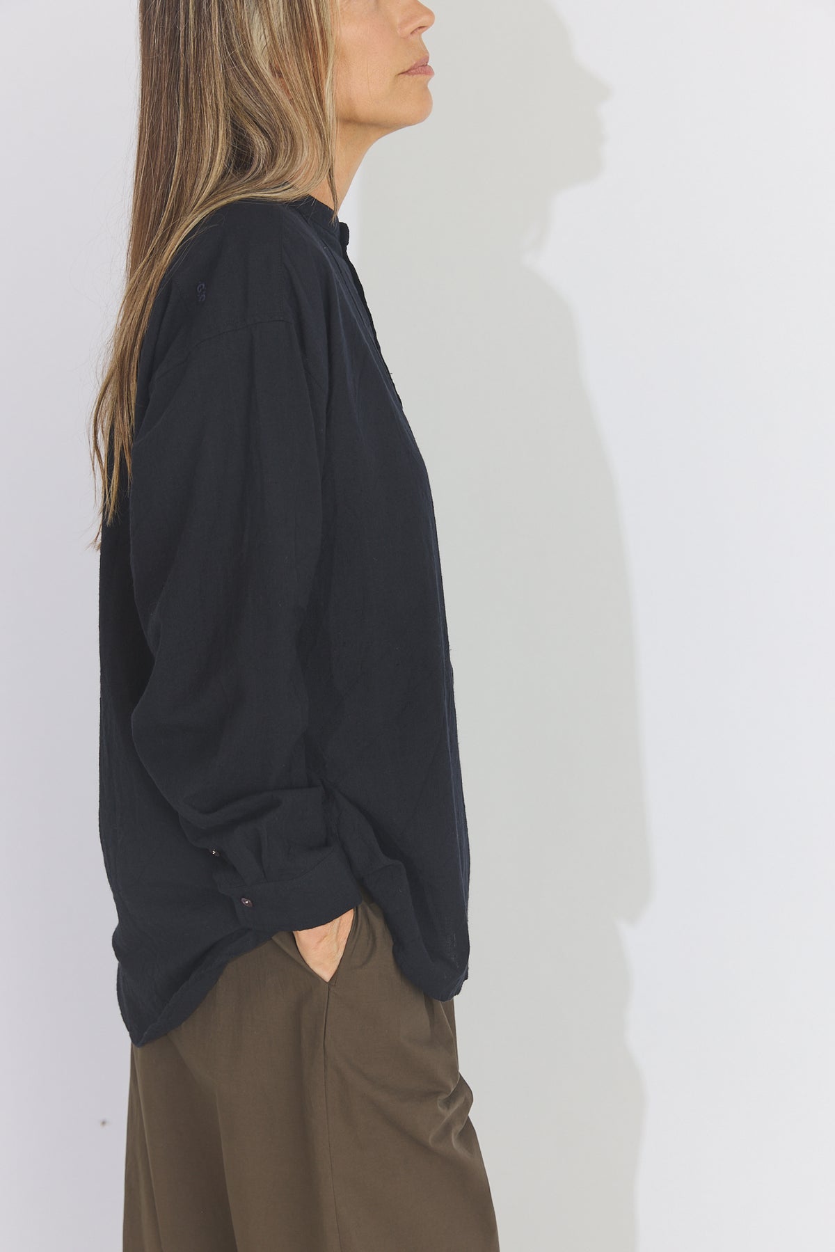 Sobakasu Khadi Henry Shirt - Black