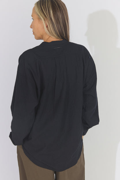 Sobakasu Khadi Henry Shirt - Black