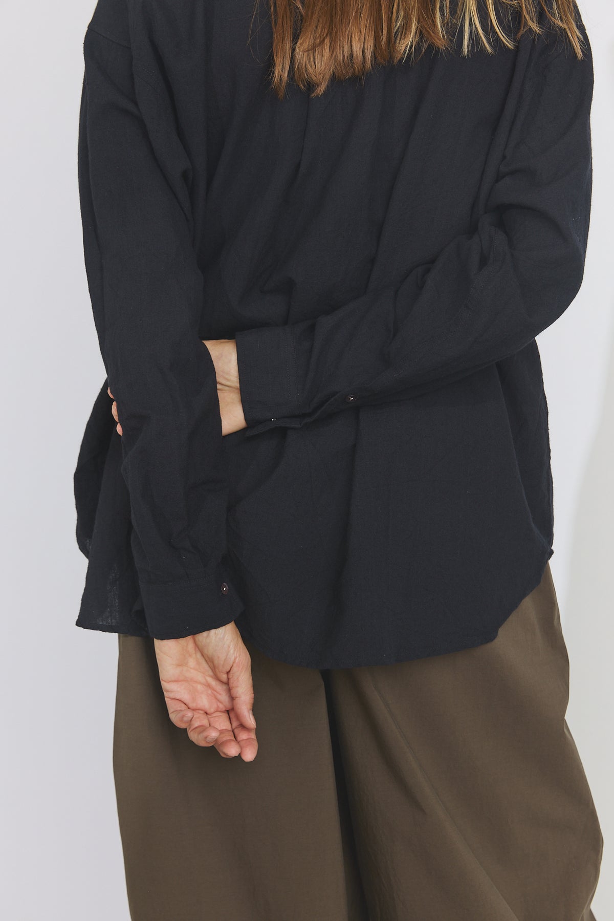 Sobakasu Khadi Henry Shirt - Black