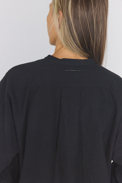 Sobakasu Khadi Henry Shirt - Black