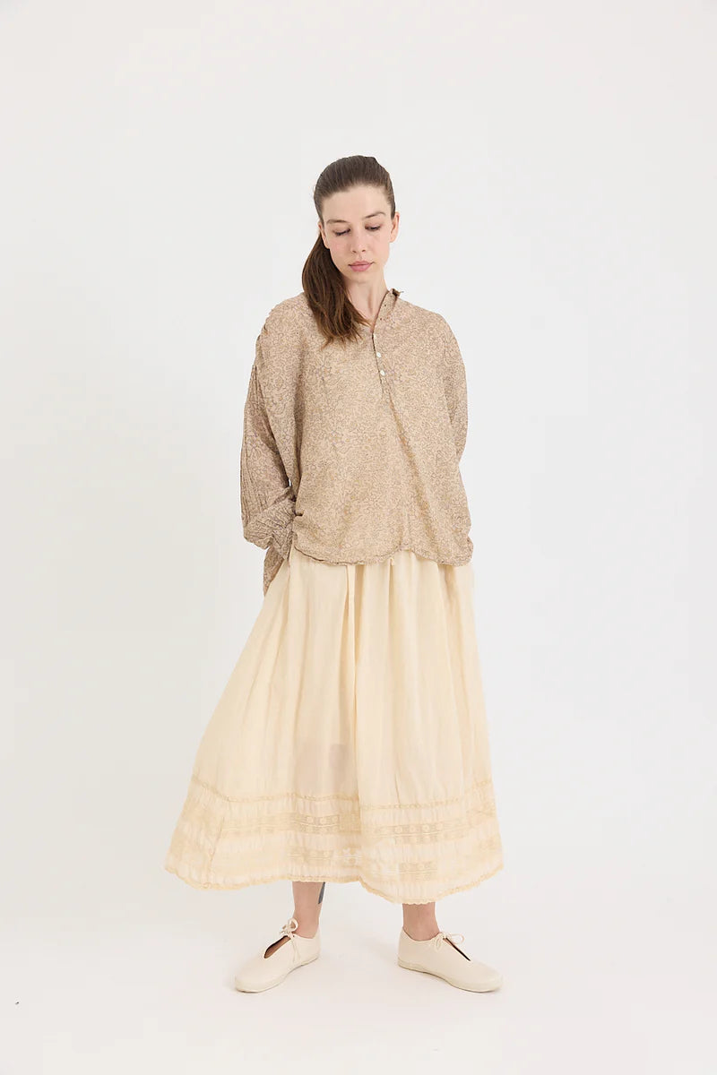 Hill Shirt - Cotton Voile Ginza Print
