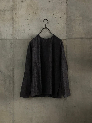 Embroidered Silk Blouse - Charcoal
