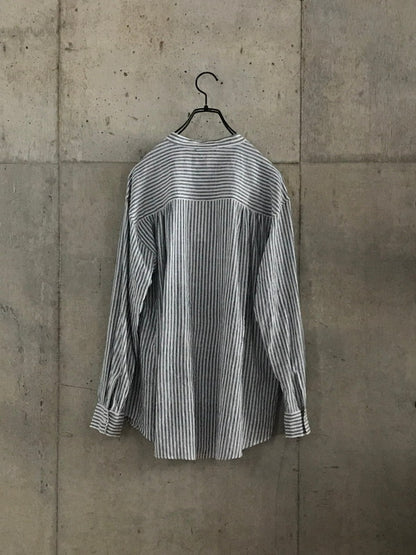 Linen Striped Blouse - Blue & White