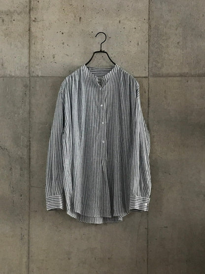 Linen Striped Blouse - Blue & White