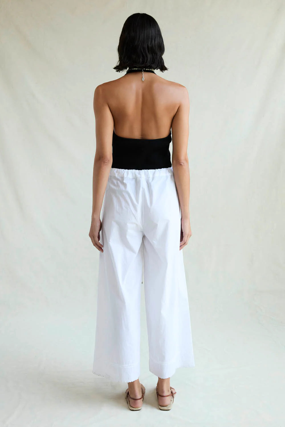 Ramona Poplin Pant in White