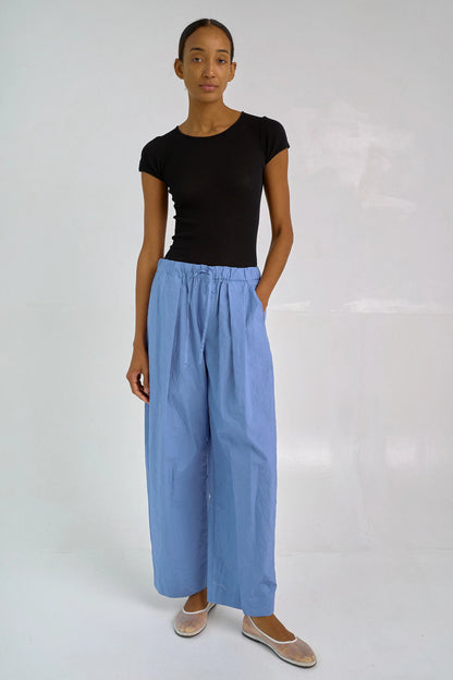 Tucked Pull-on Pants - French Blue