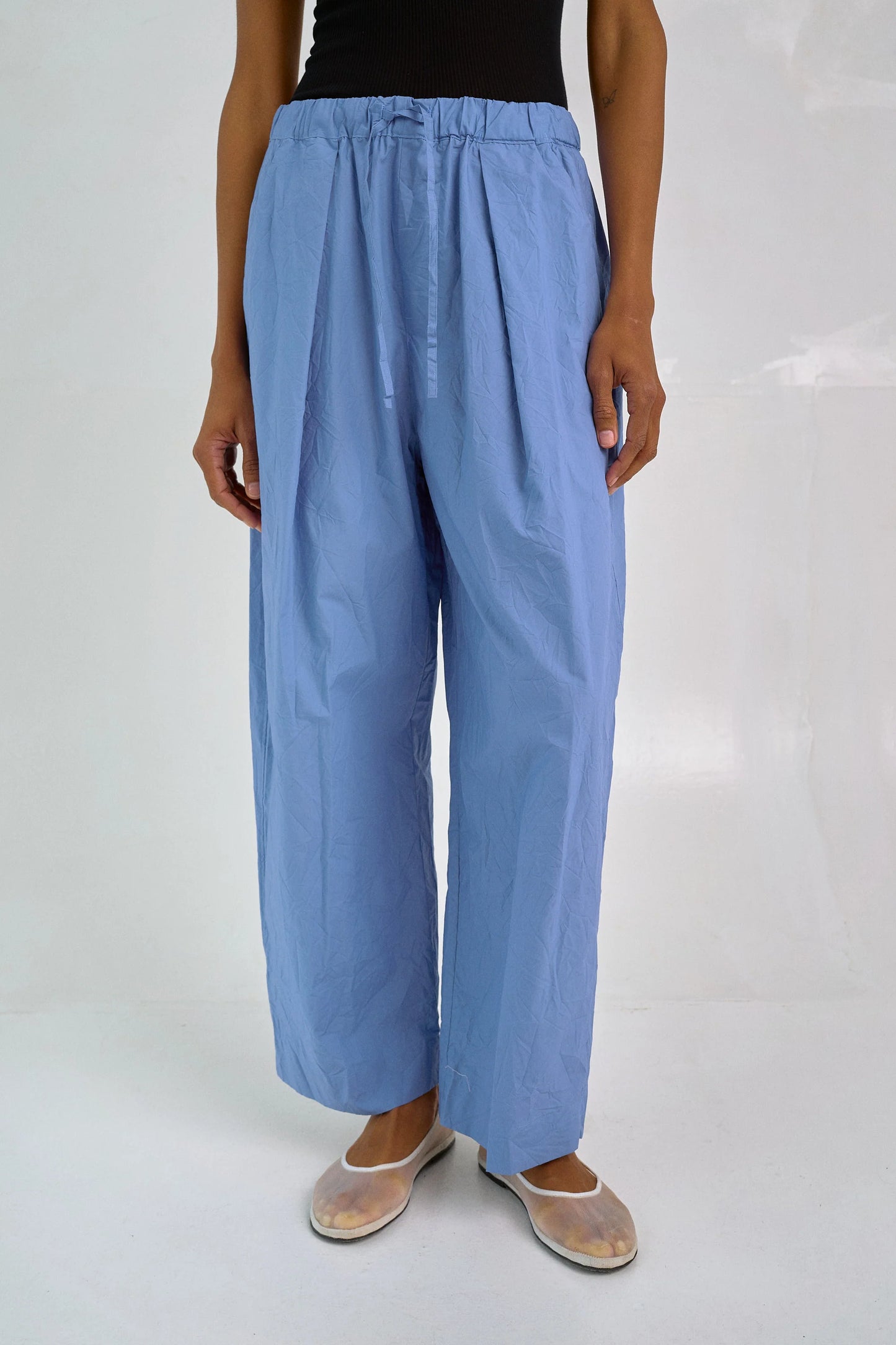 Tucked Pull-on Pants - French Blue