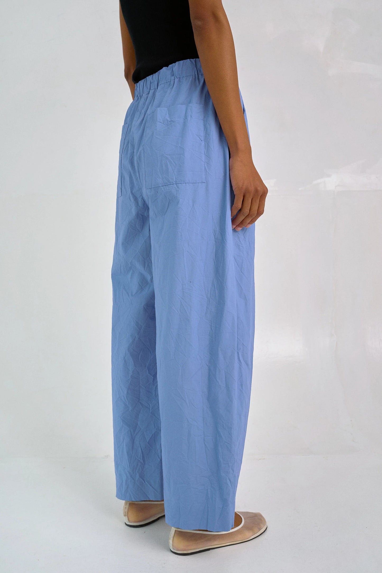 Tucked Pull-on Pants - French Blue