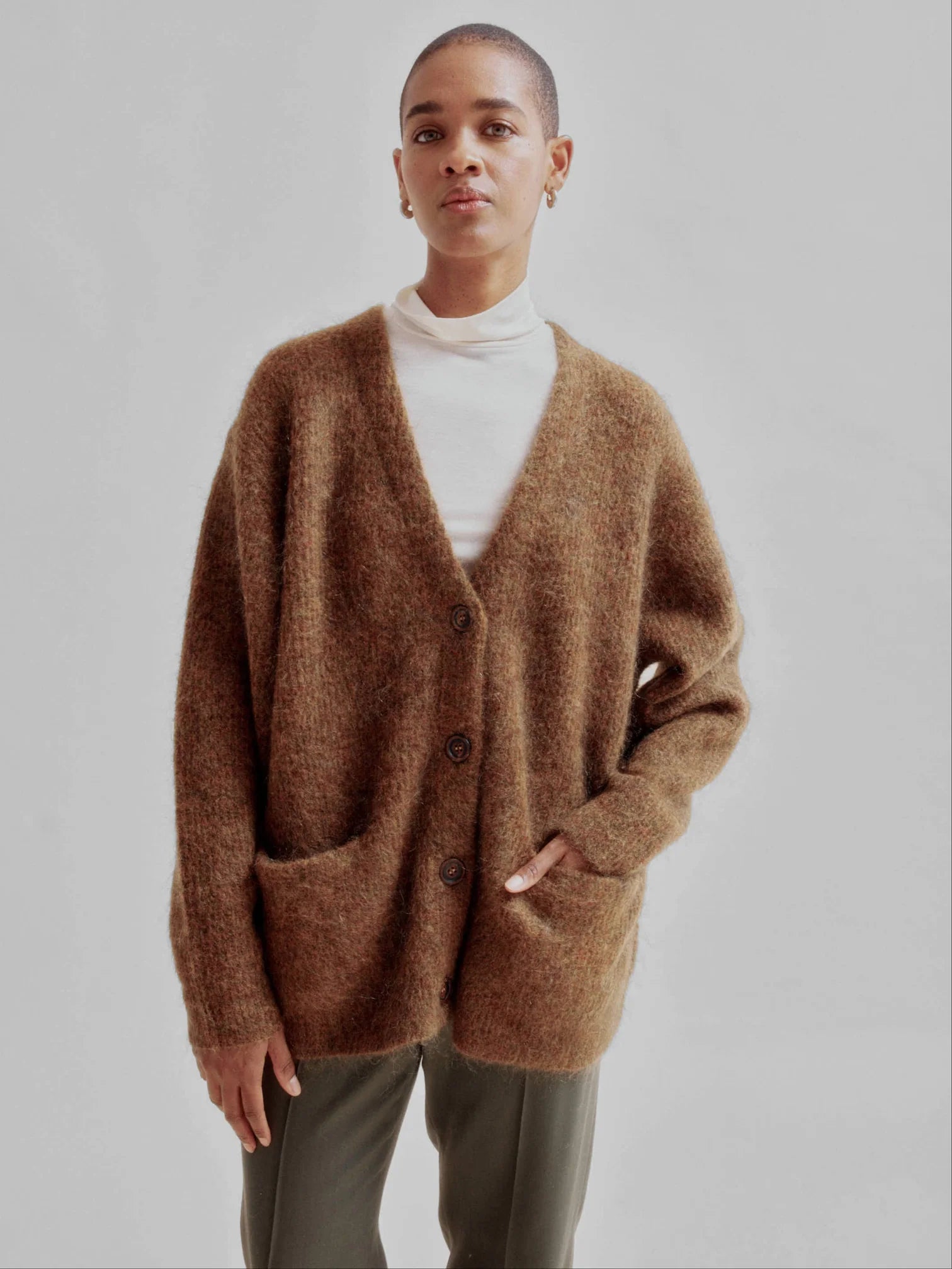 Mohair Cardigan in Spices