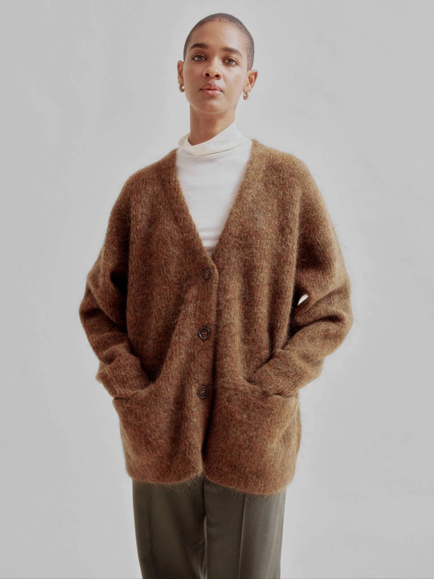 Mohair Cardigan in Spices
