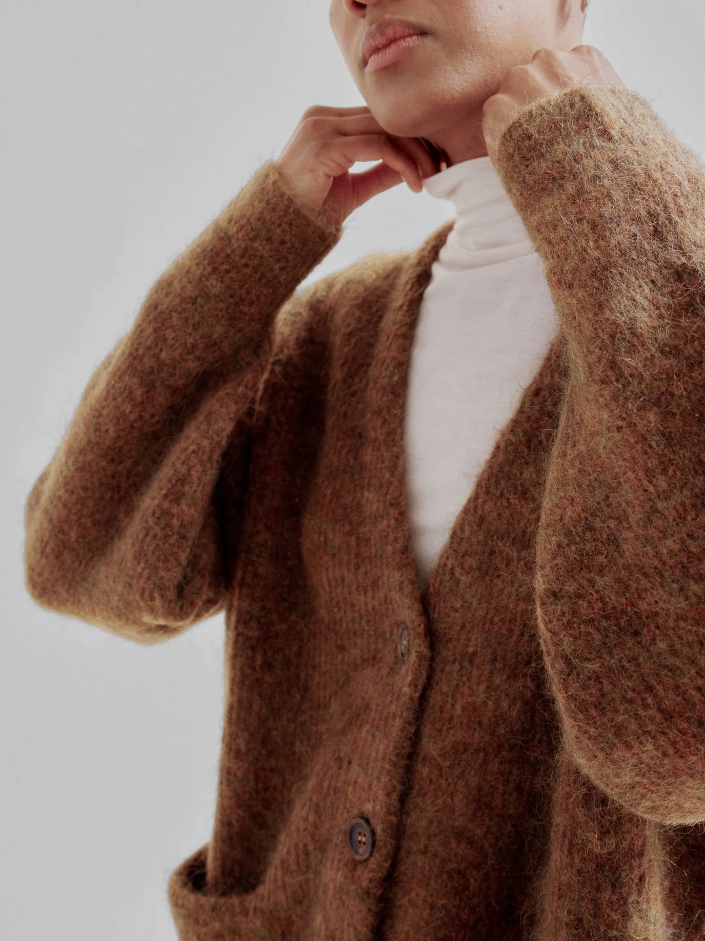Mohair Cardigan in Spices