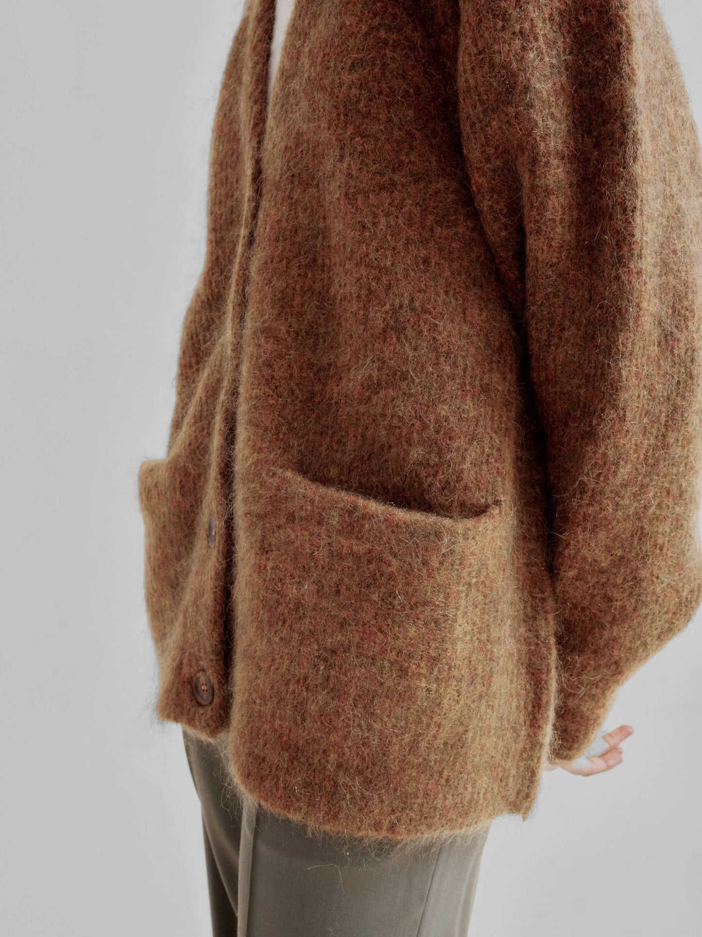 Mohair Cardigan in Spices