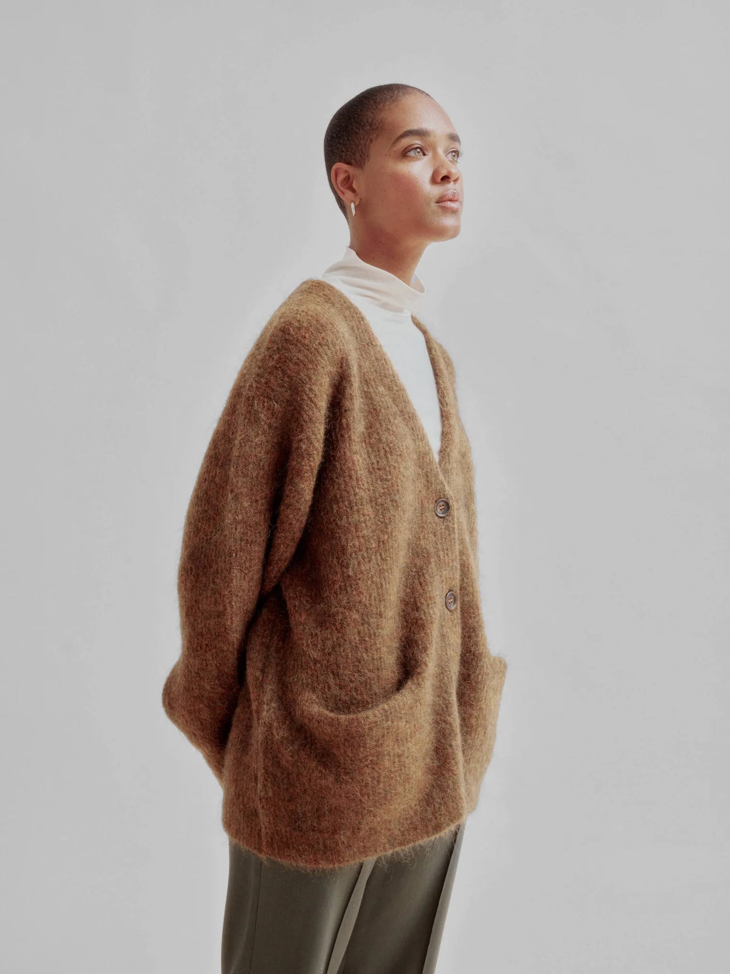 Mohair Cardigan in Spices