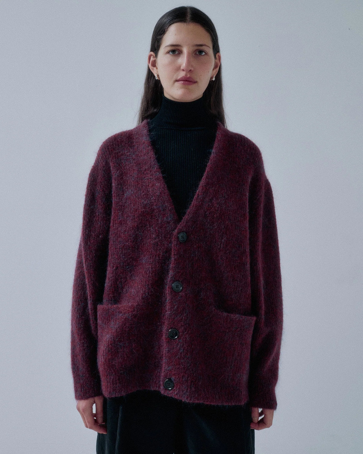 Mohair Cardigan - Mulberry