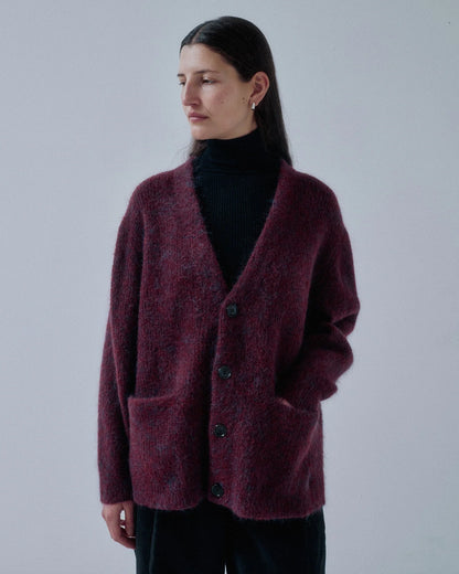 Mohair Cardigan - Mulberry