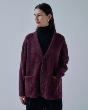 Mohair Cardigan - Mulberry