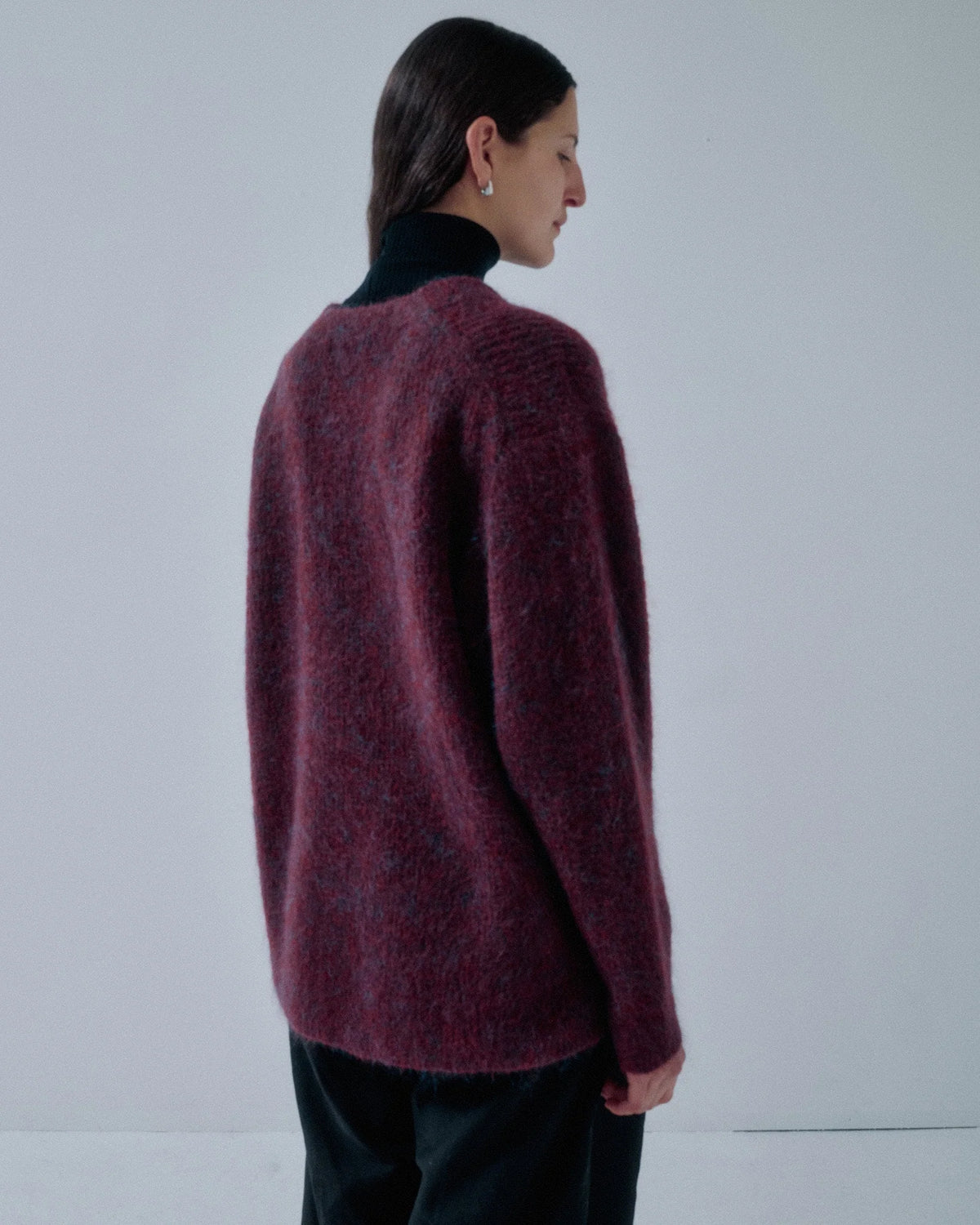 Mohair Cardigan - Mulberry