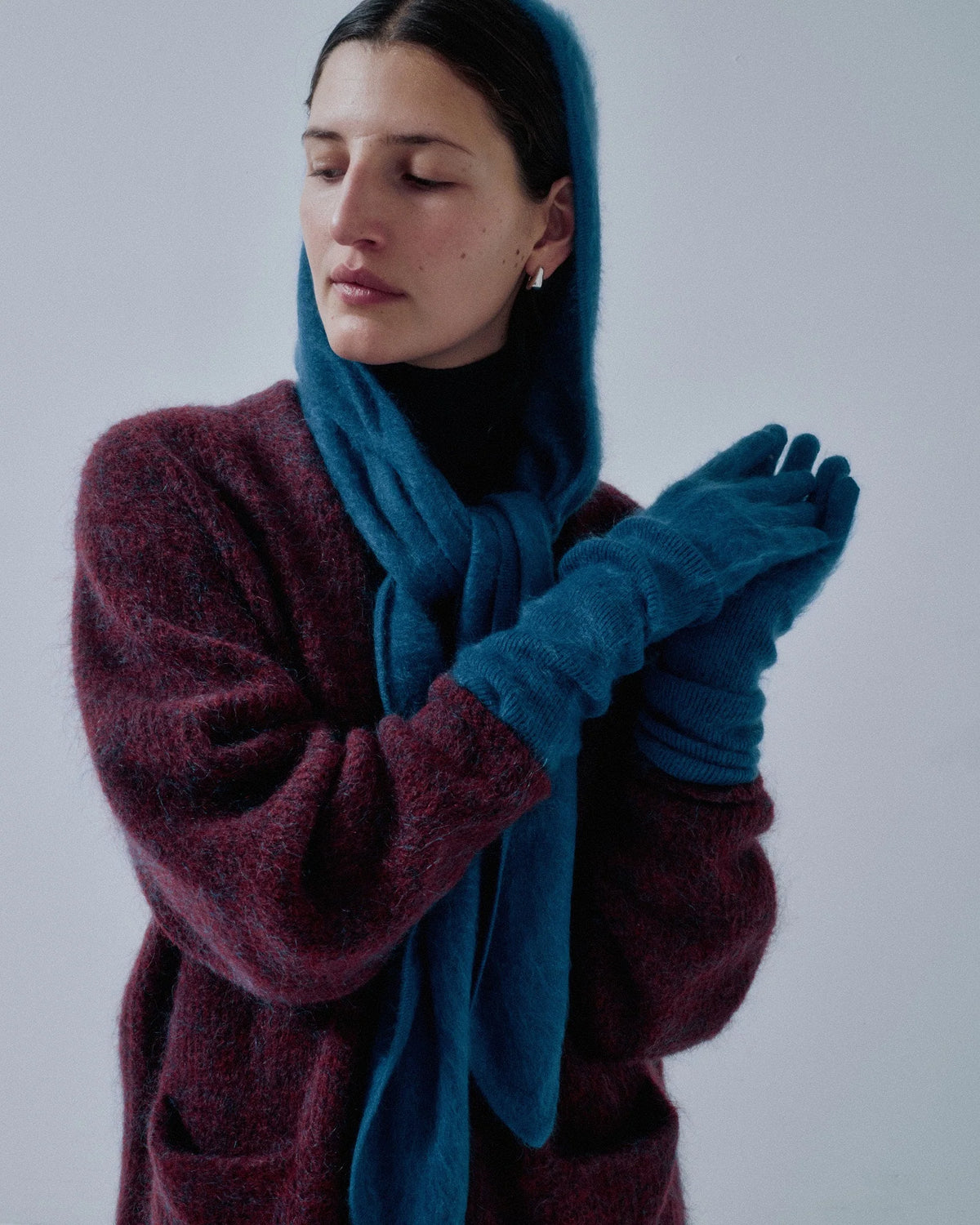 Cashmere Gloves - Cobalt