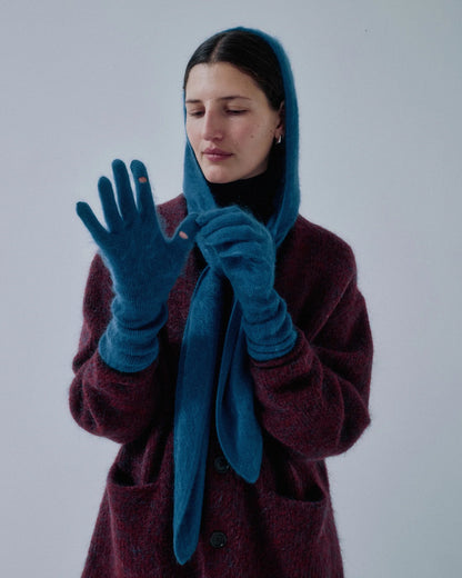 Cashmere Gloves - Cobalt