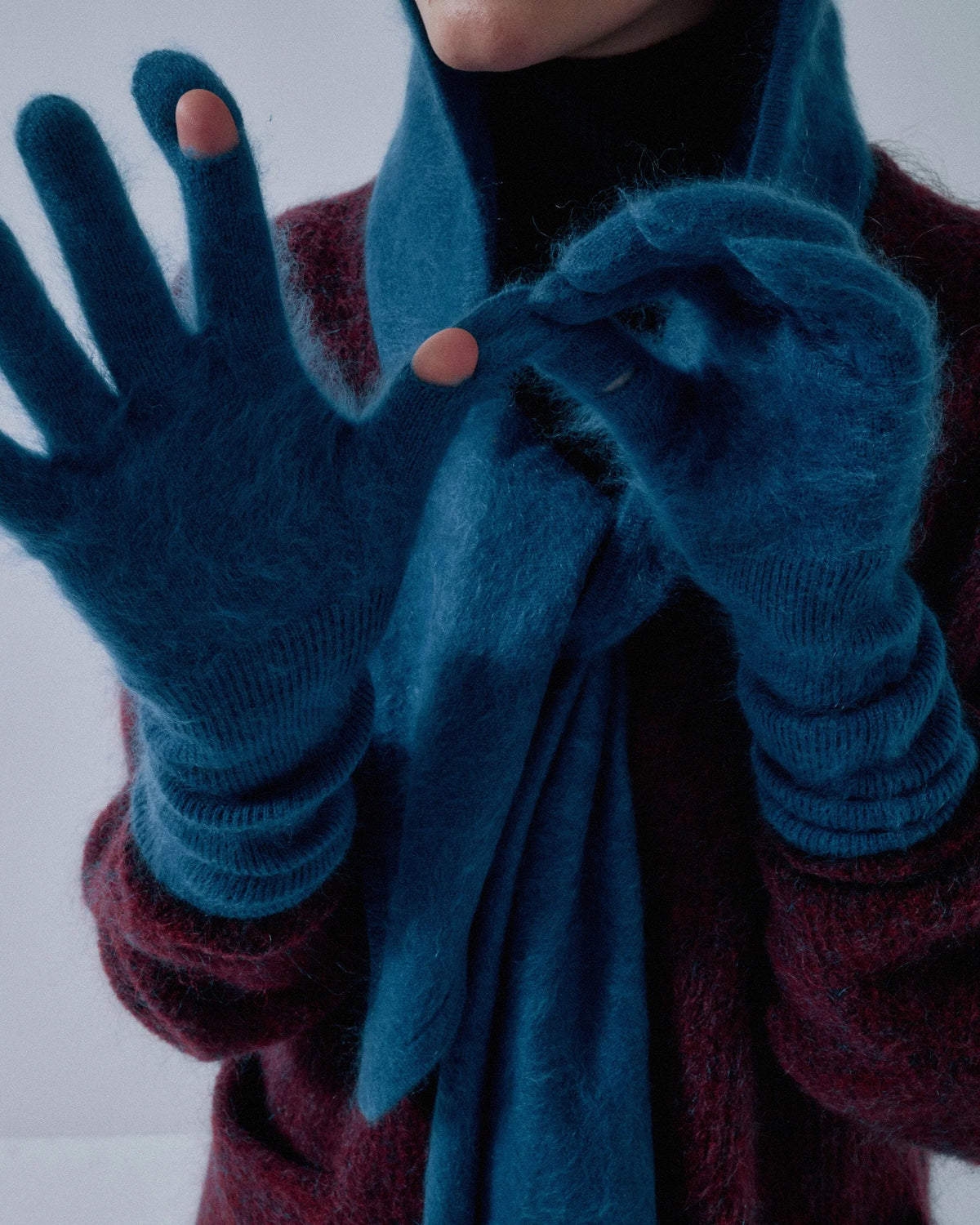 Cashmere Gloves - Cobalt