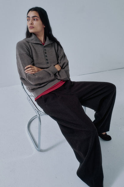 Cacao Trousers - Dark Brown Wool