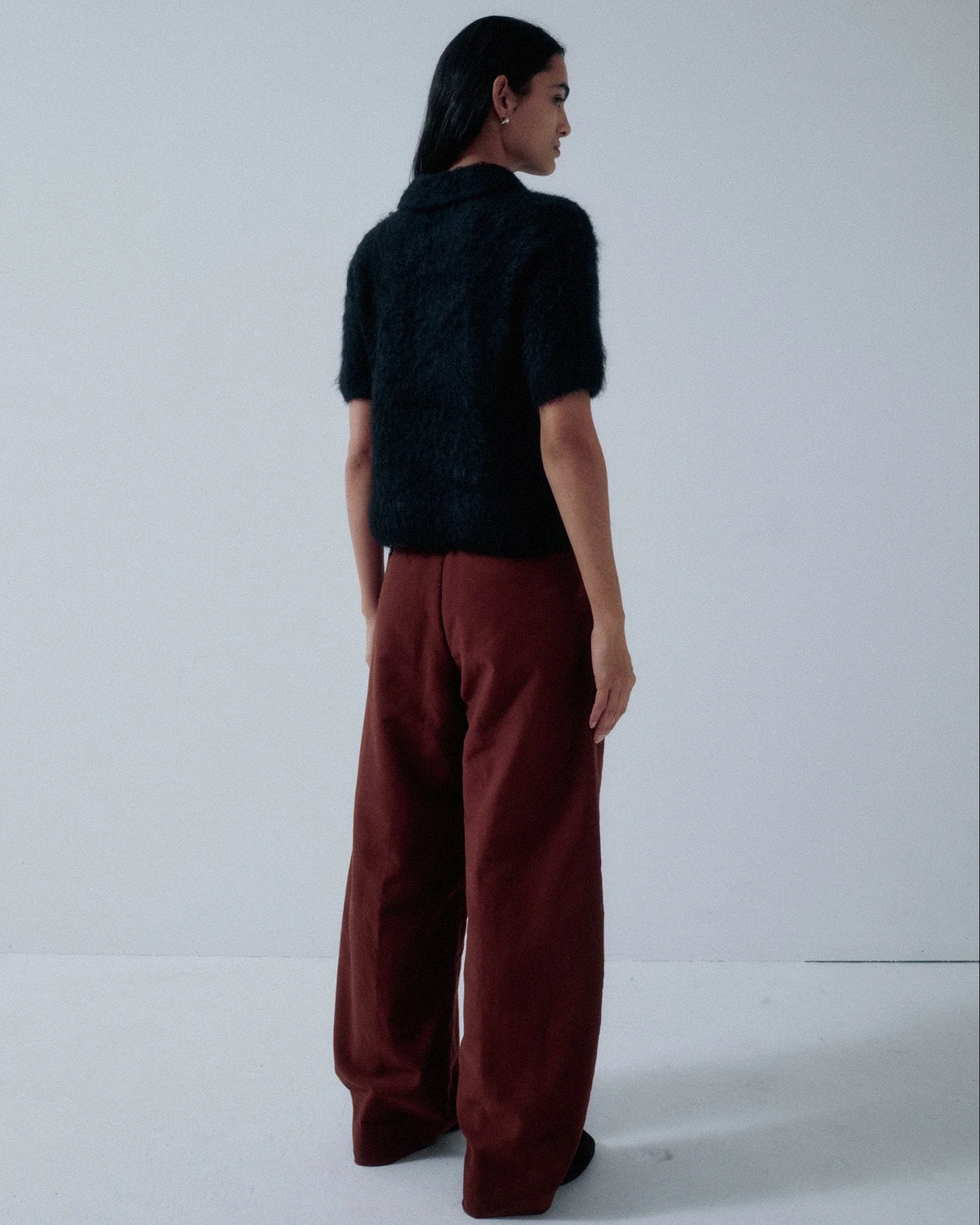 Compact Knit Polo - Black
