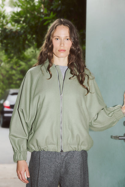 Bomber Jacket in Artichoke