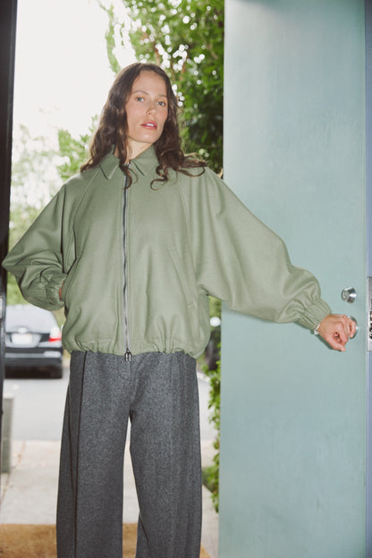 Bomber Jacket in Artichoke