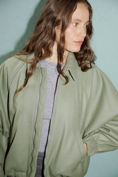 Bomber Jacket in Artichoke