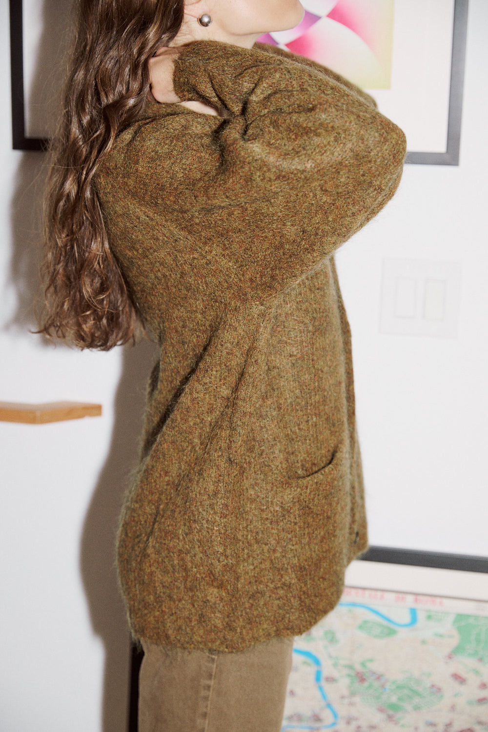 Mohair Cardigan in Spices