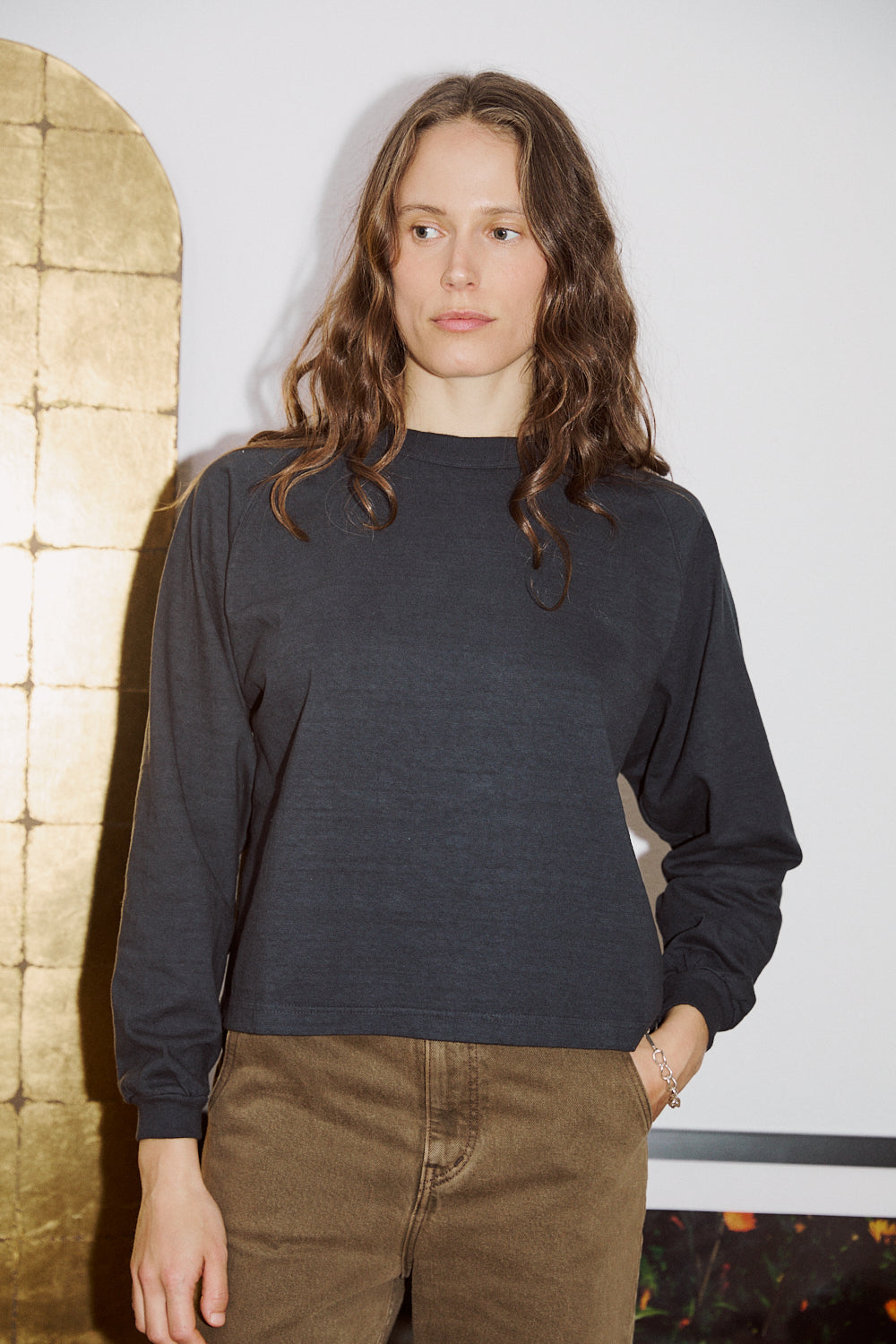 Mahuna LS T-Shirt in Blue Graphite