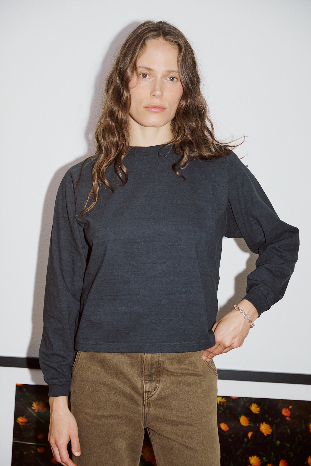 Mahuna LS T-Shirt in Blue Graphite