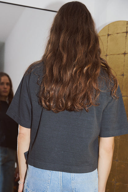 Mahuna SS T-Shirt in Blue Graphite