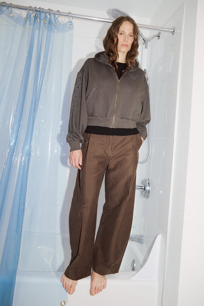 Ganaltaka Embroidery hooded Zip Parka