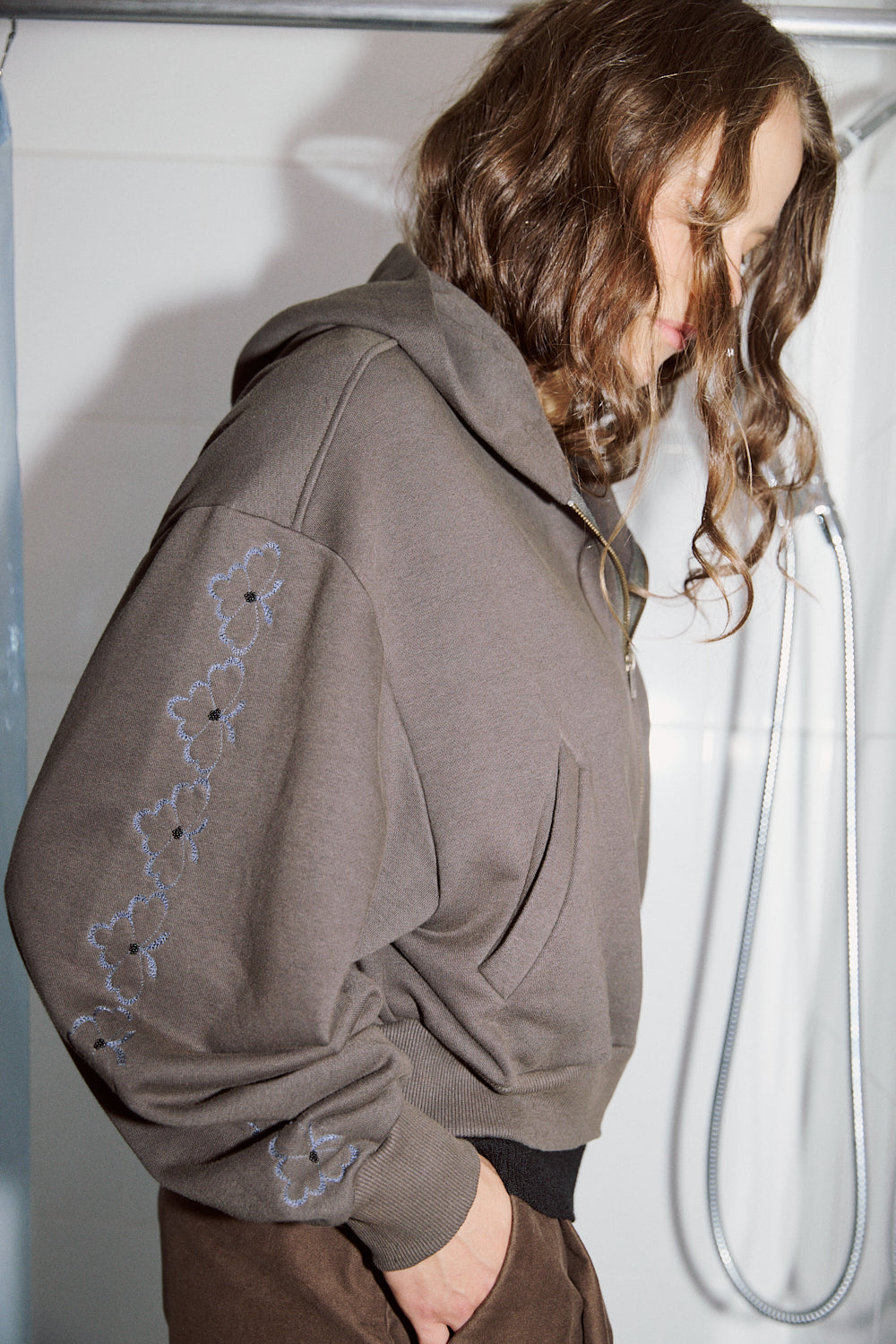 Ganaltaka Embroidery hooded Zip Parka