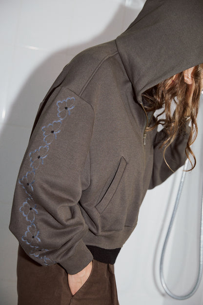 Ganaltaka Embroidery hooded Zip Parka